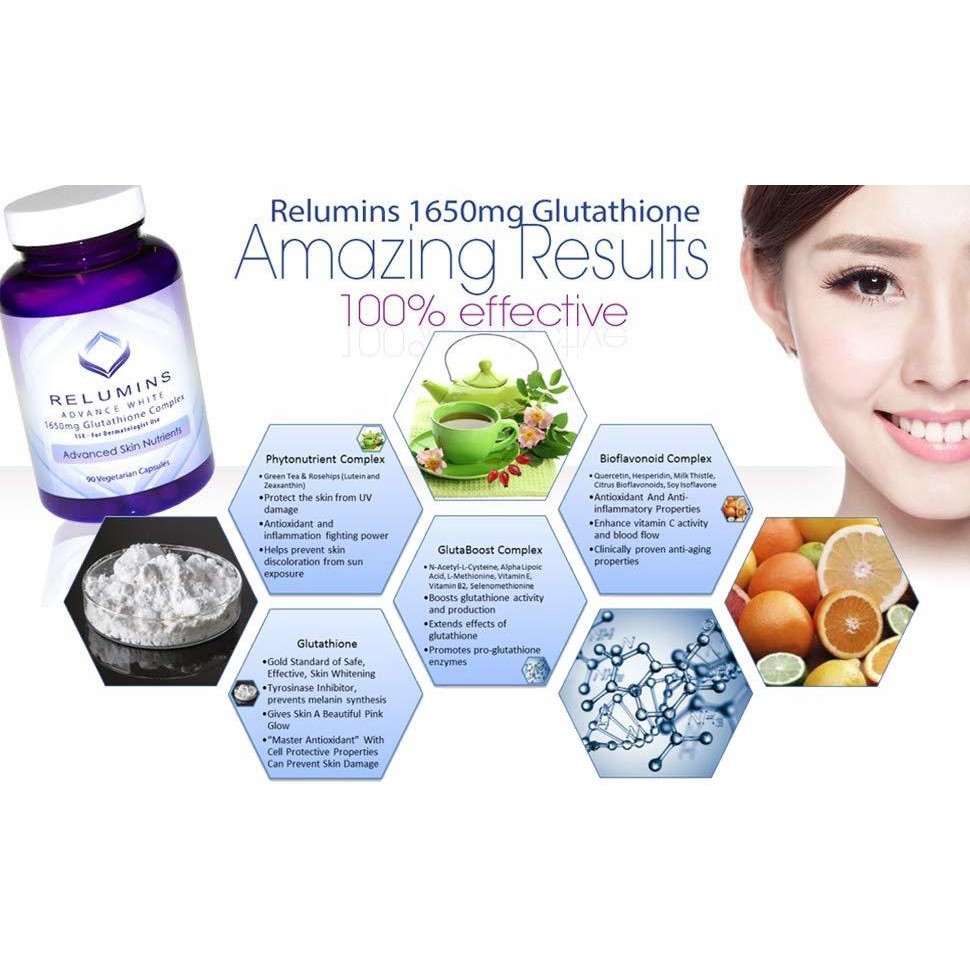 Relumins 1650 mg Glutathione - 15x Derma Formula SET of 2 | Shopee  Philippines