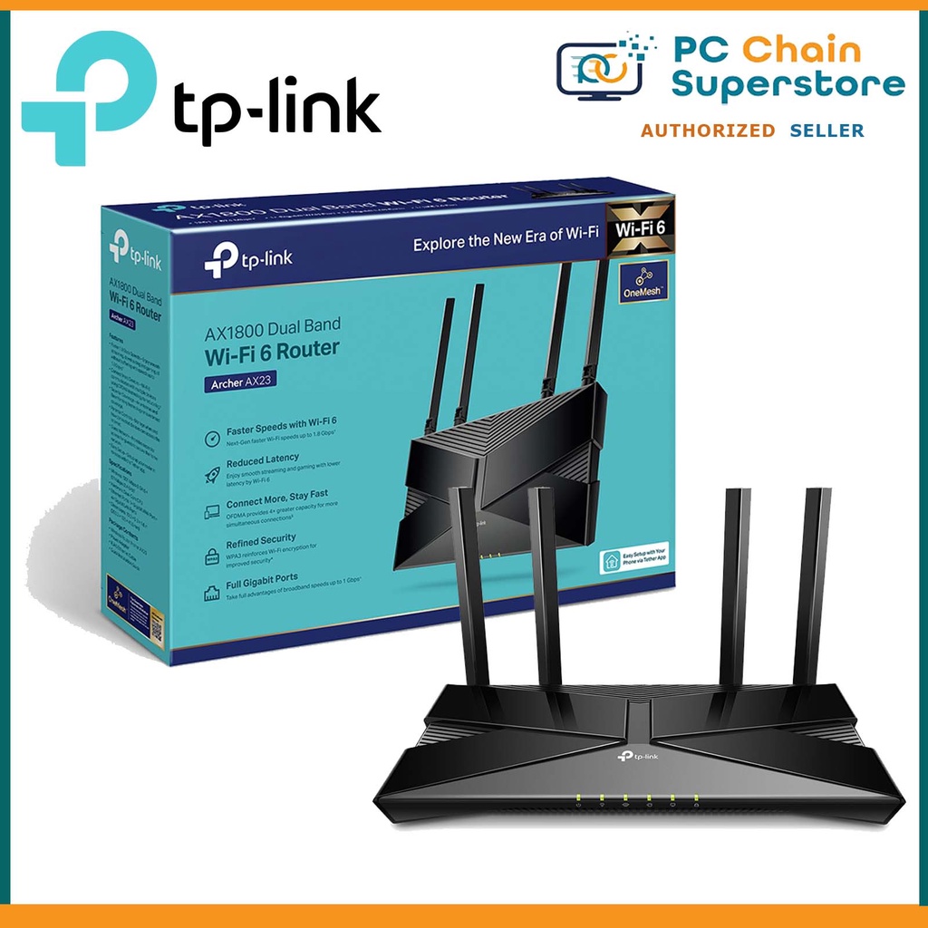 TpLink Archer AX23 AX1800 Dual Band Gigabit WiFi 6 Router (TpLink