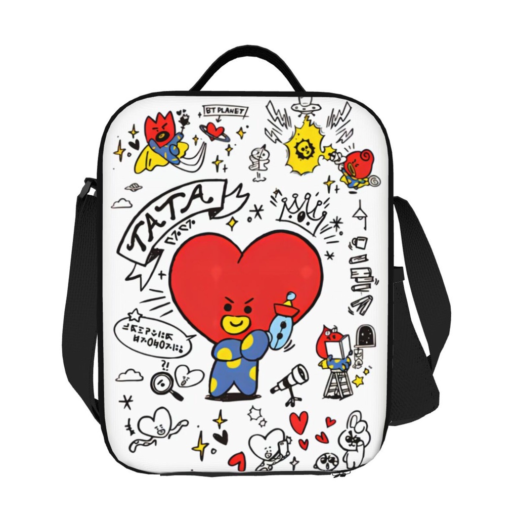 【In Stock】 BTS BT21 Insulated Lunch Bag Refrigerated Insulated Lunch