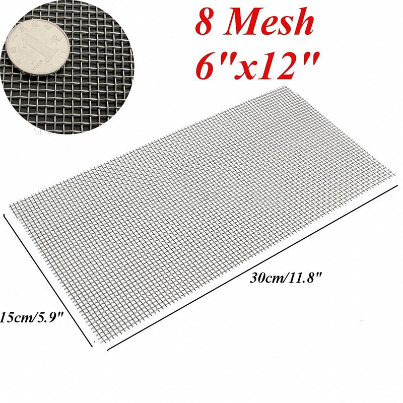 Malla Metálica Cortable Para Bricolaje Malla Metálica Fina 20 Mesh - Acero Inoxidable 304, 150x210mm, Para Insectos Y Filtros Reja Filtro Control Plagas Cortable