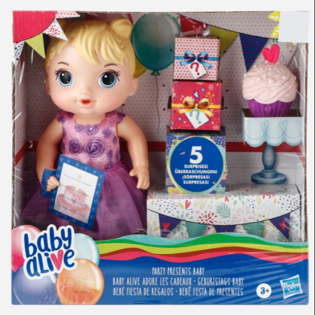 Hasbro Baby Alive Party Presents Baby Doll Shopee Philippines
