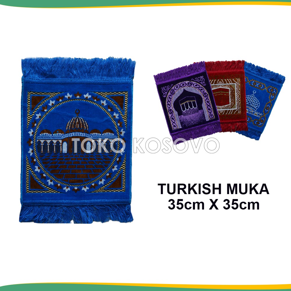 Turkish Face Mat TURKISH TURKISH 35x35cm Mini Velvet For Hajj Souvenirs