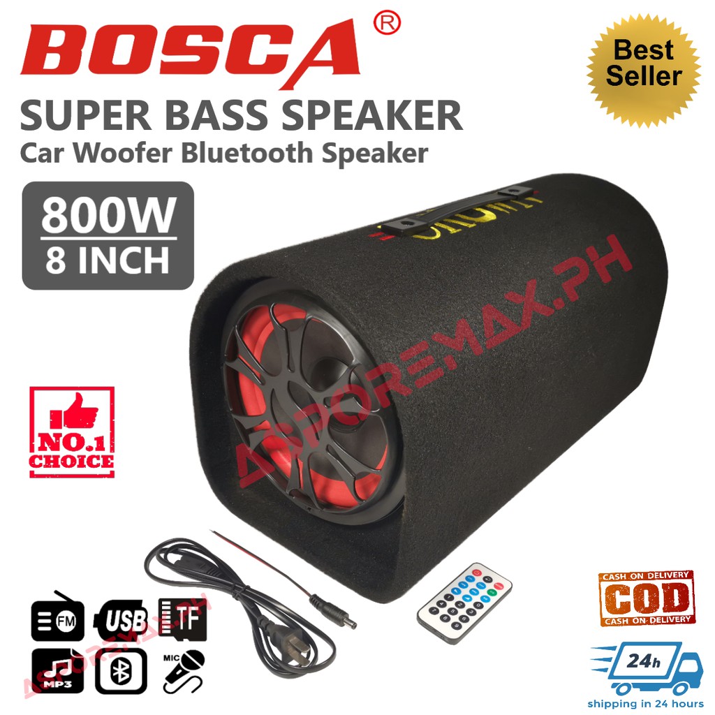 BOSCA Subwoofer Speaker 8inch 800W CAR Subwoofer Wooden Box With