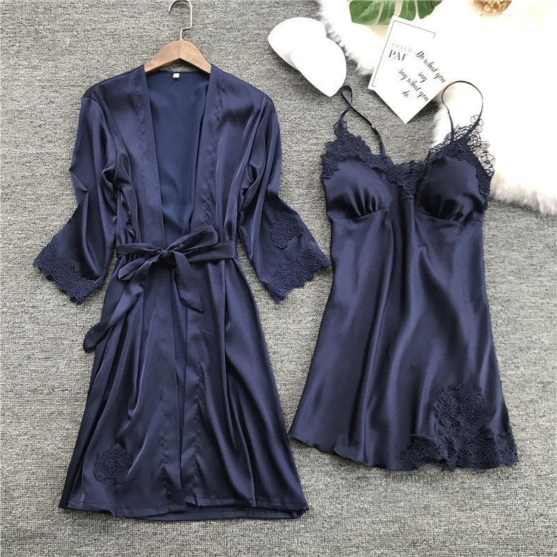 Night suit with robe hot sale