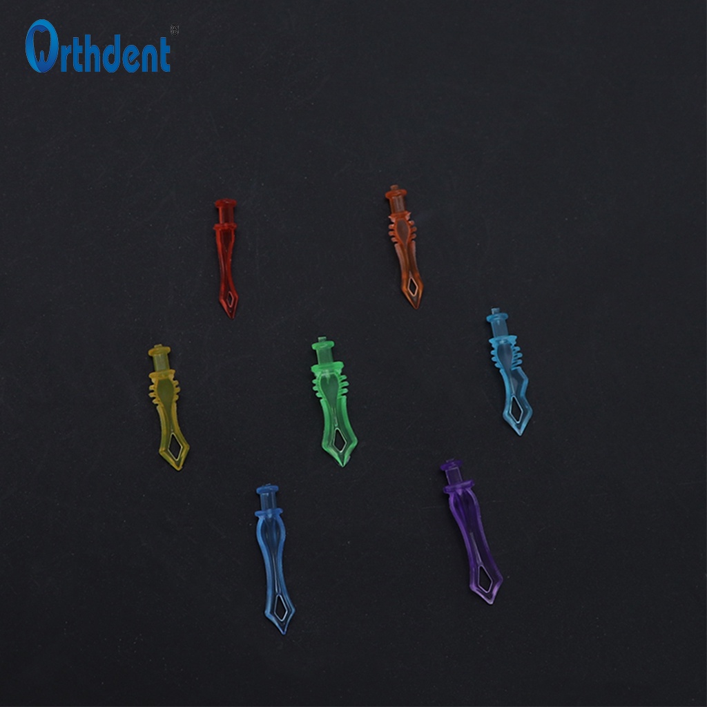 100-Pc Dental Disposable Plastic Wedges Kit - 4 Sizes (Purple, Green, Yellow, Blue) 8 thumbnail image