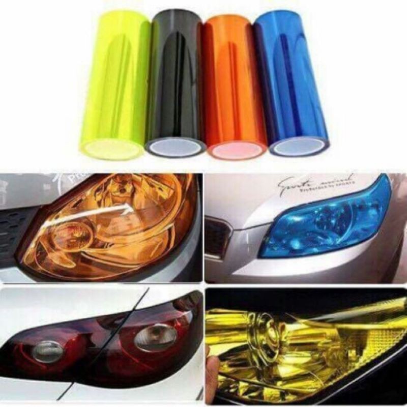 30*30cm motorcycle led car headlights tinted sticker | Shopee Philippines