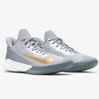 Grey and gold sales nike shoes