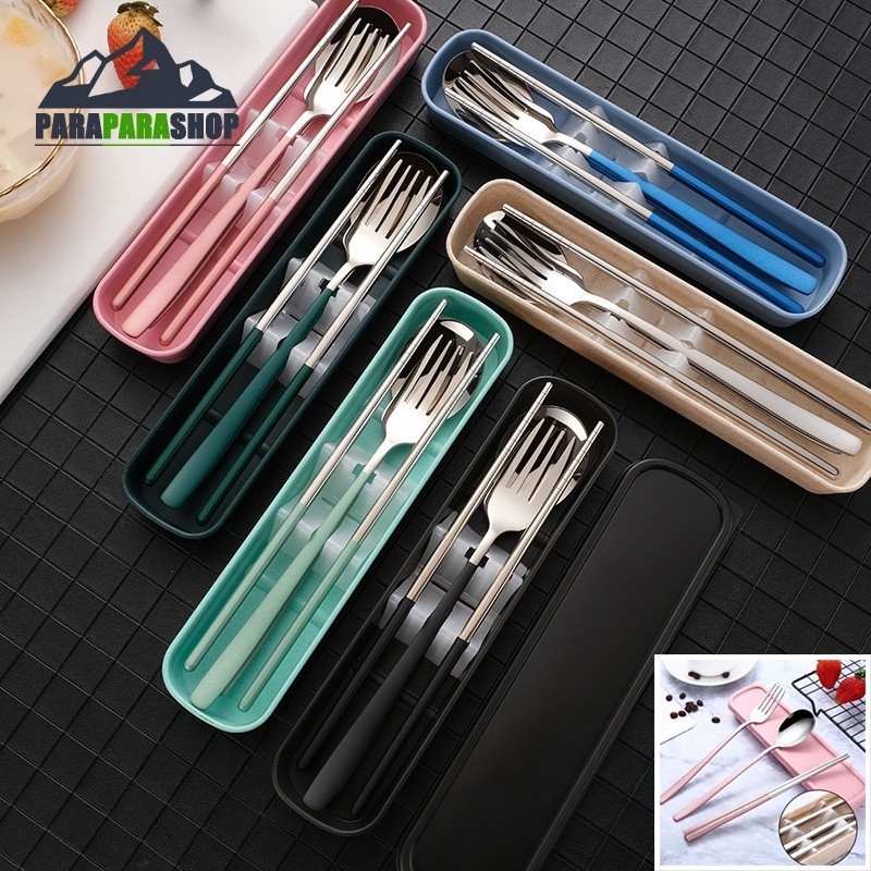 Korean style Portable 304 stainless steel cutlery set simple cutlery ...