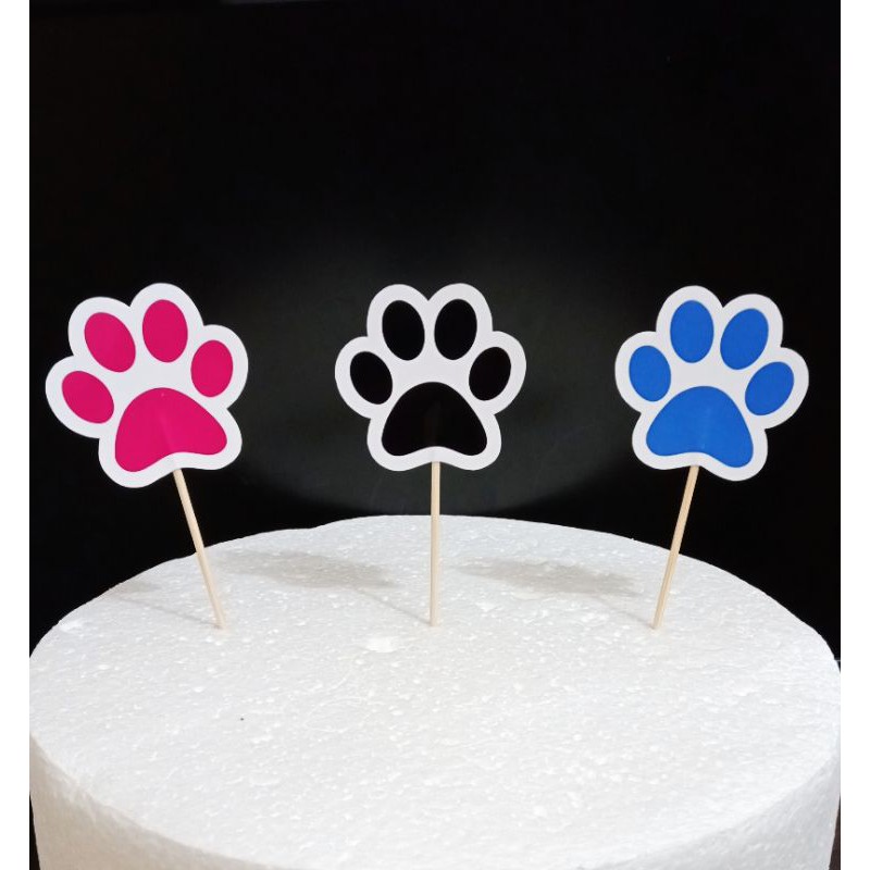 Paw print cake clearance decorations