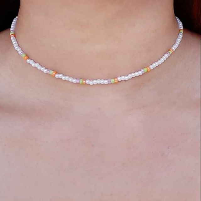 Pearl deals bead choker