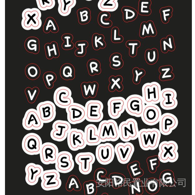 keyboard stickers Letter Uppercase Lowercase Cute Version English LY4Q