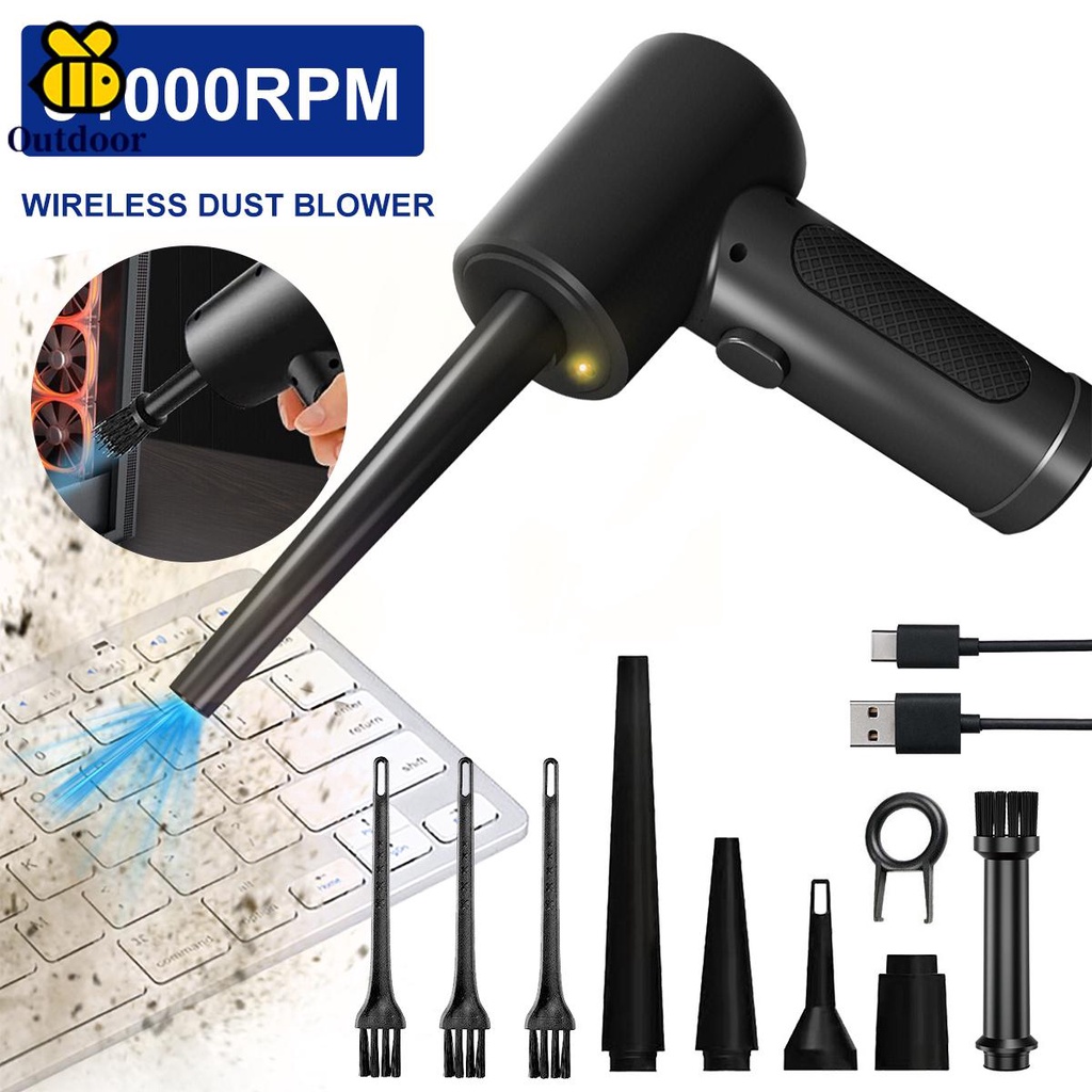 Cordless Air Duster Portable Air Blower Reusable 51000 RPM Adjustable