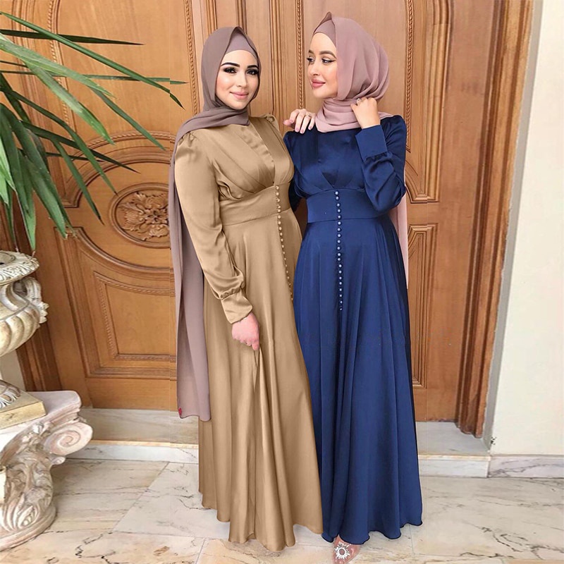Muslim Fashion Hijab Dress Pakistani Maxi Turkey Dresses Abayas For Women  Dubai Abaya Mujer Musulmana Islam Morrocan Kaftan Robe