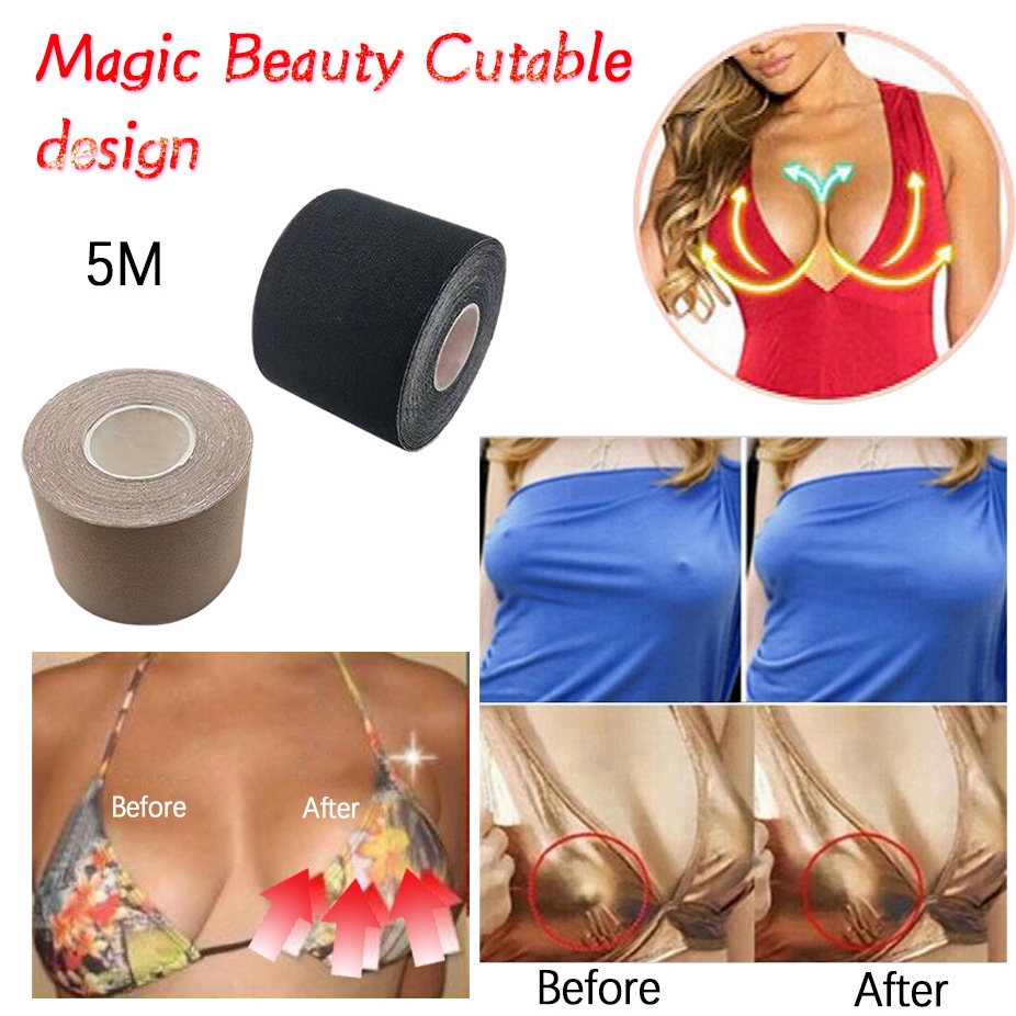 1 Roll 5M Women Invisible Bra Boob Tape Nipple Cover Breast Lift