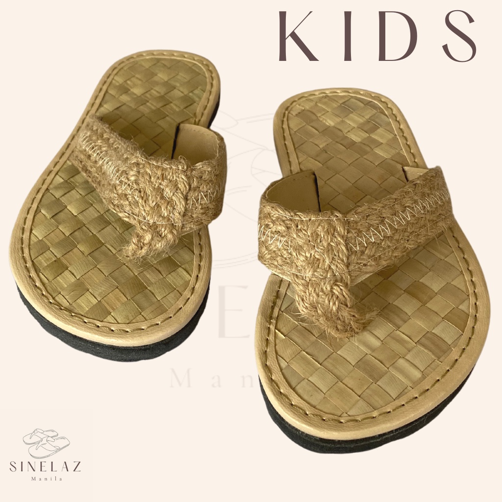 unisex native abaca slippers for kids Hiraya Kids Sinelaz