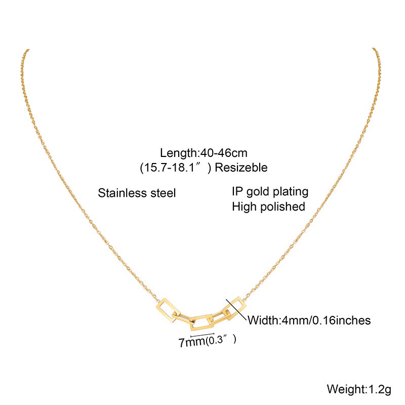 Vnox Fashion Luxury Women's 18K Gold Plated Necklace | Shopee Philippines