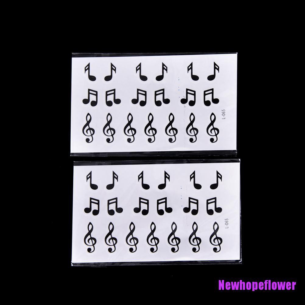 CKFR New Fake Temporary Tattoo Sticker Music Note Arm Body Waterproof ...