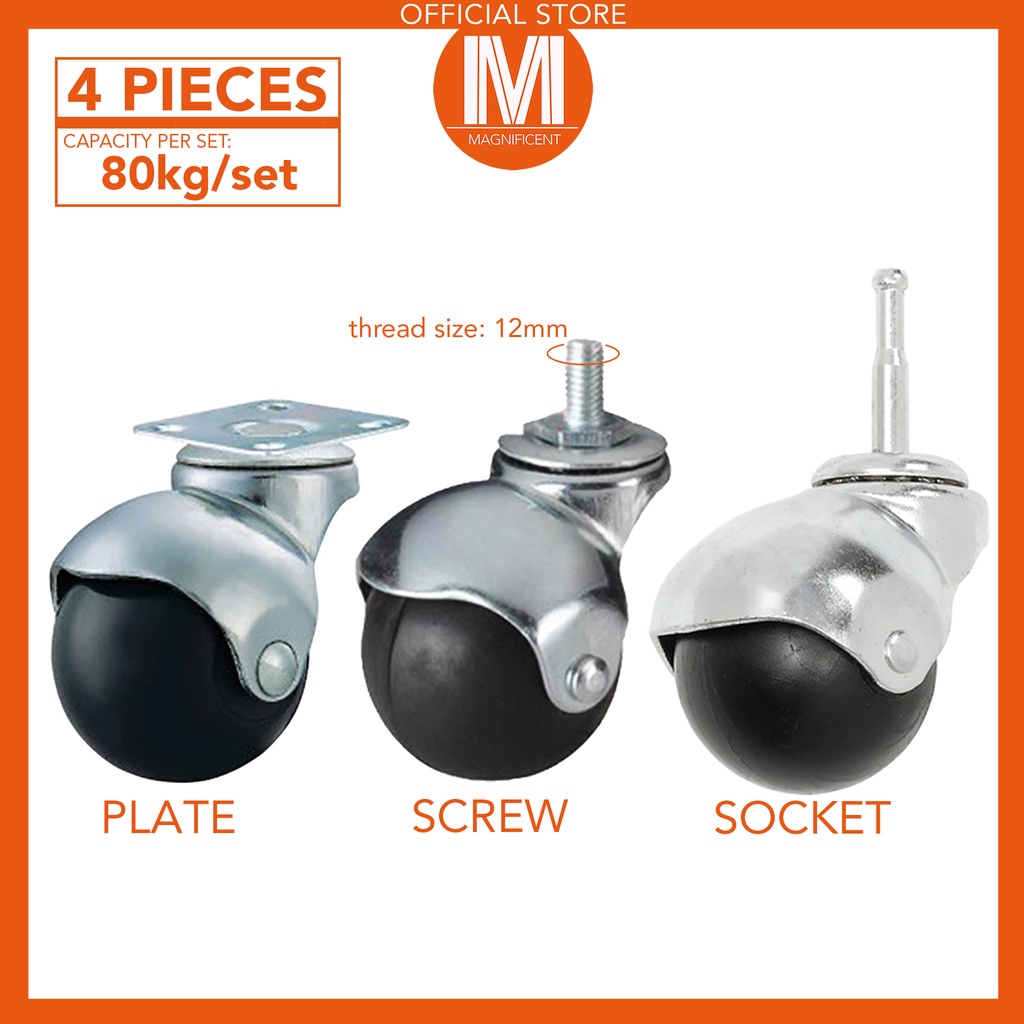Maxim Rubber Wheel Ball Caster Shopee Philippines