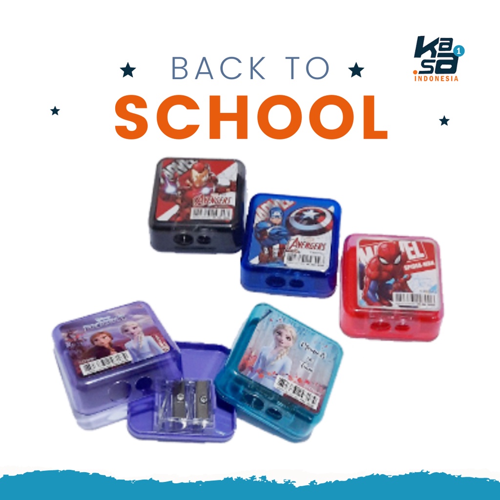 Pencil Sharpener Box 2 Hole Character Shopee Philippines