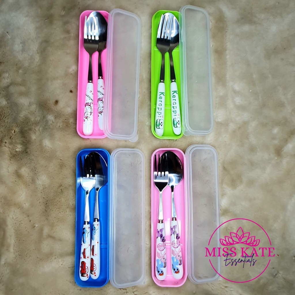 Characters Spoon and Fork Set with Case Travel Essentials (SANRIO CHARACTERS) Shopee Philippines
