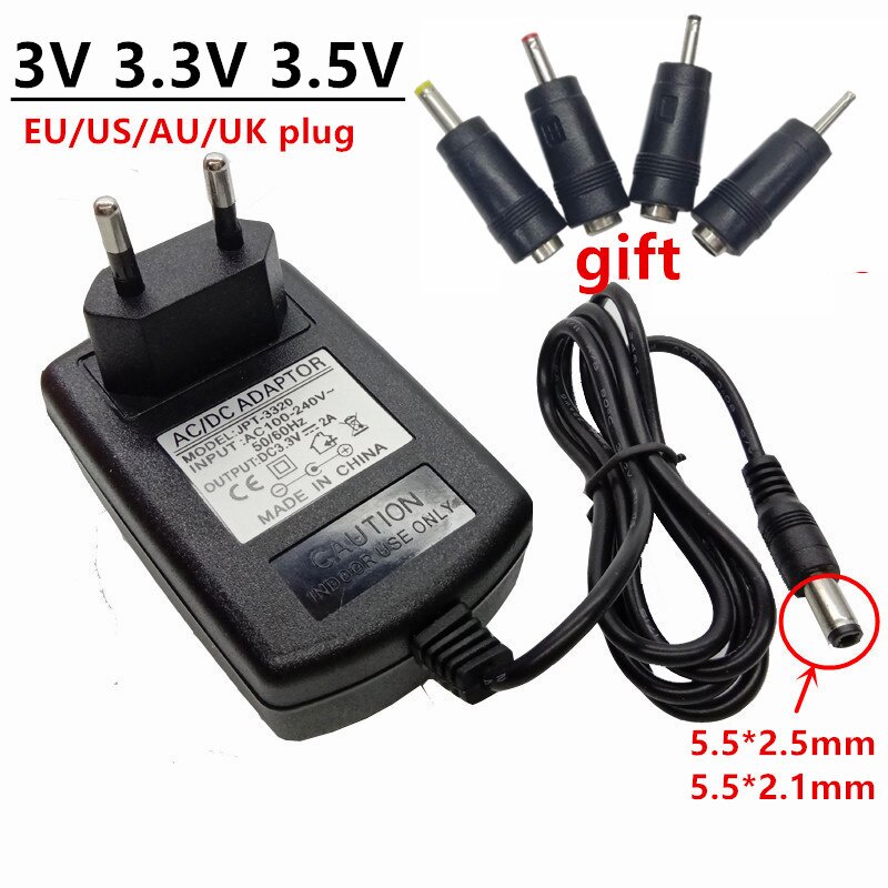 Universal AC DC Power Adapter Supply 3V 3.3V 3.5V Adaptor Converter 1 ...
