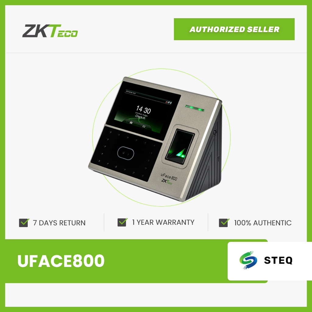 STEQ ZKTECO UFACE800/ID TIME & ATTENDANCE + FINGERPRINTS +RFID + FACE ...