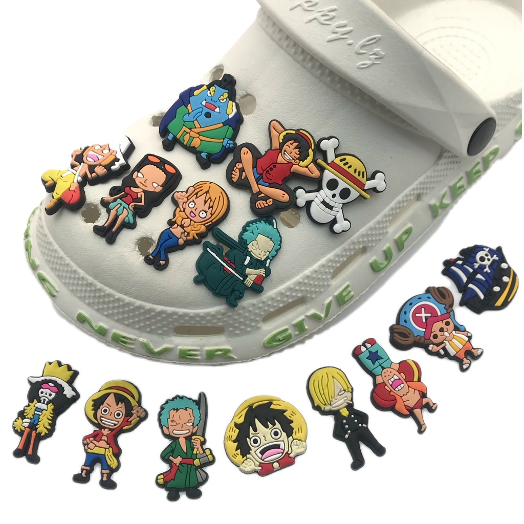 15 Pieces One Piece Series jibbitz Crocodile Cartoon Hole Shoes ...