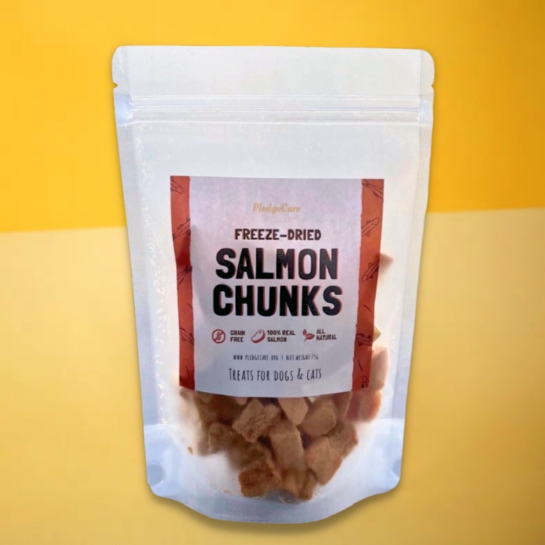 PledgeCare Cat & Dog Treat Training Snack FreezeDried Salmon Flavour