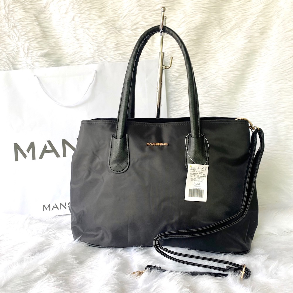 Mango tessuto top luxe bag
