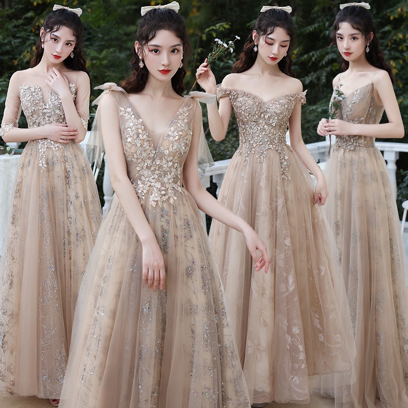 Tulle Appliques Bridesmaid Dresses for Wedding 2022 Women's Bridesmaid