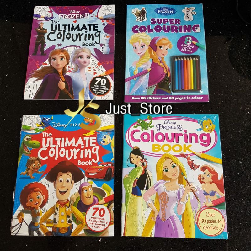 DISNEY COLORING BOOK IMPORT FROZEN/ Disney Princess/ PIXAR/ | Shopee ...