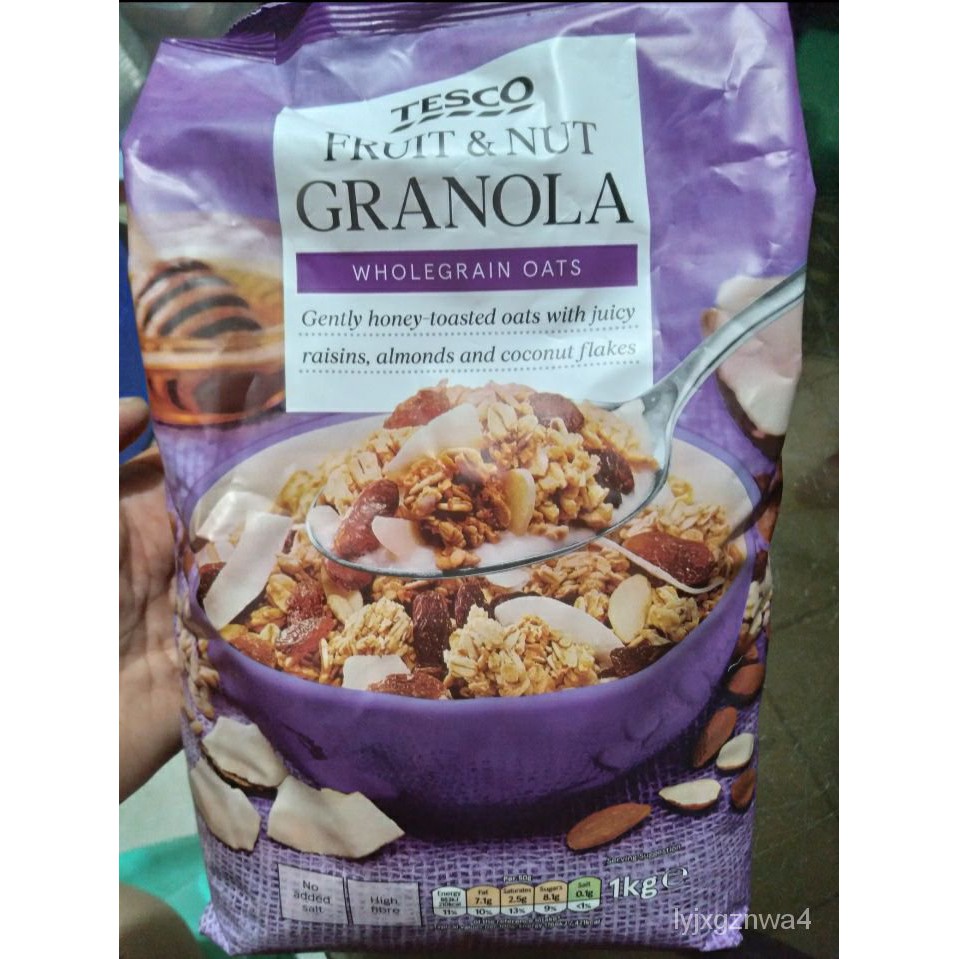 TESCO Fruit and Nut Granola Whole Grain Oats 1kg Shopee Philippines