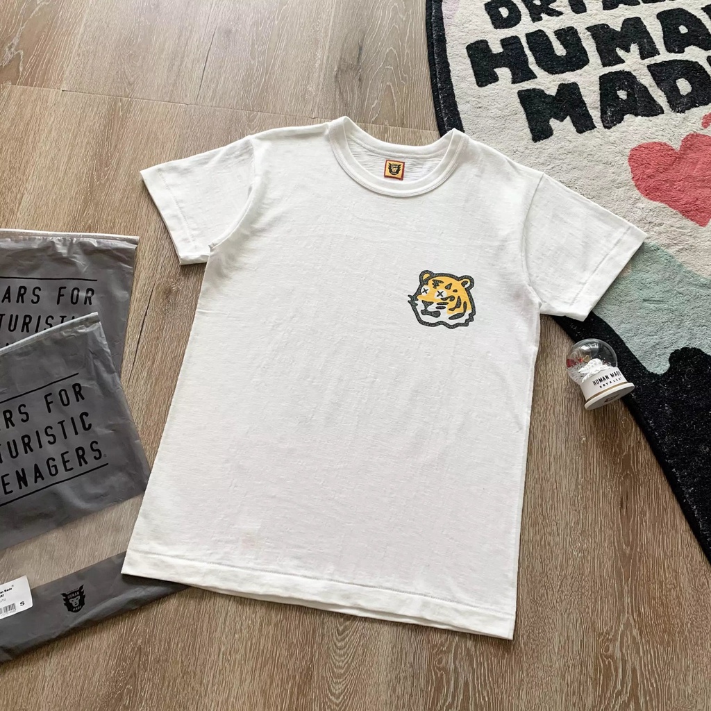 Human Made x Kaws Joint Co-Short Sleeve Tshirt Tiger Head logo