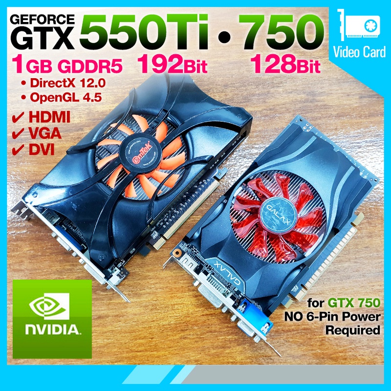 GALAX GTX 750 1GB BLACK OC SNIPER Edition and GTX 550 TI 192BIT 1GB ...