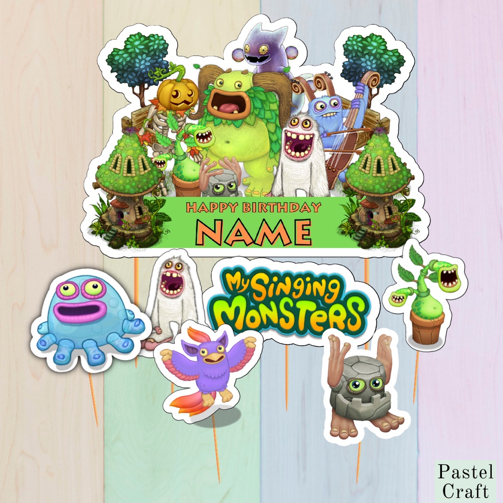 My Singing Monsters Customized Cake Topper for Birthday Party / Events ...