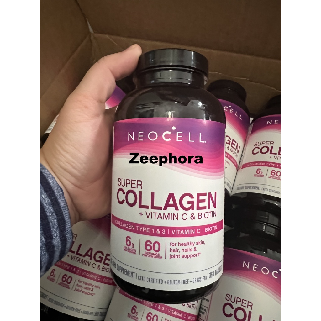 Neocell Super Collagen Vitamin C Biotin Capsules Exp May