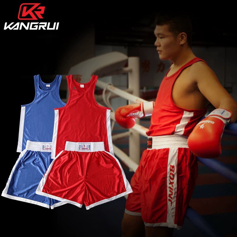 Martial Arts Uniform Boxing Suit Uniform Pants+Vest Boxing shorts
