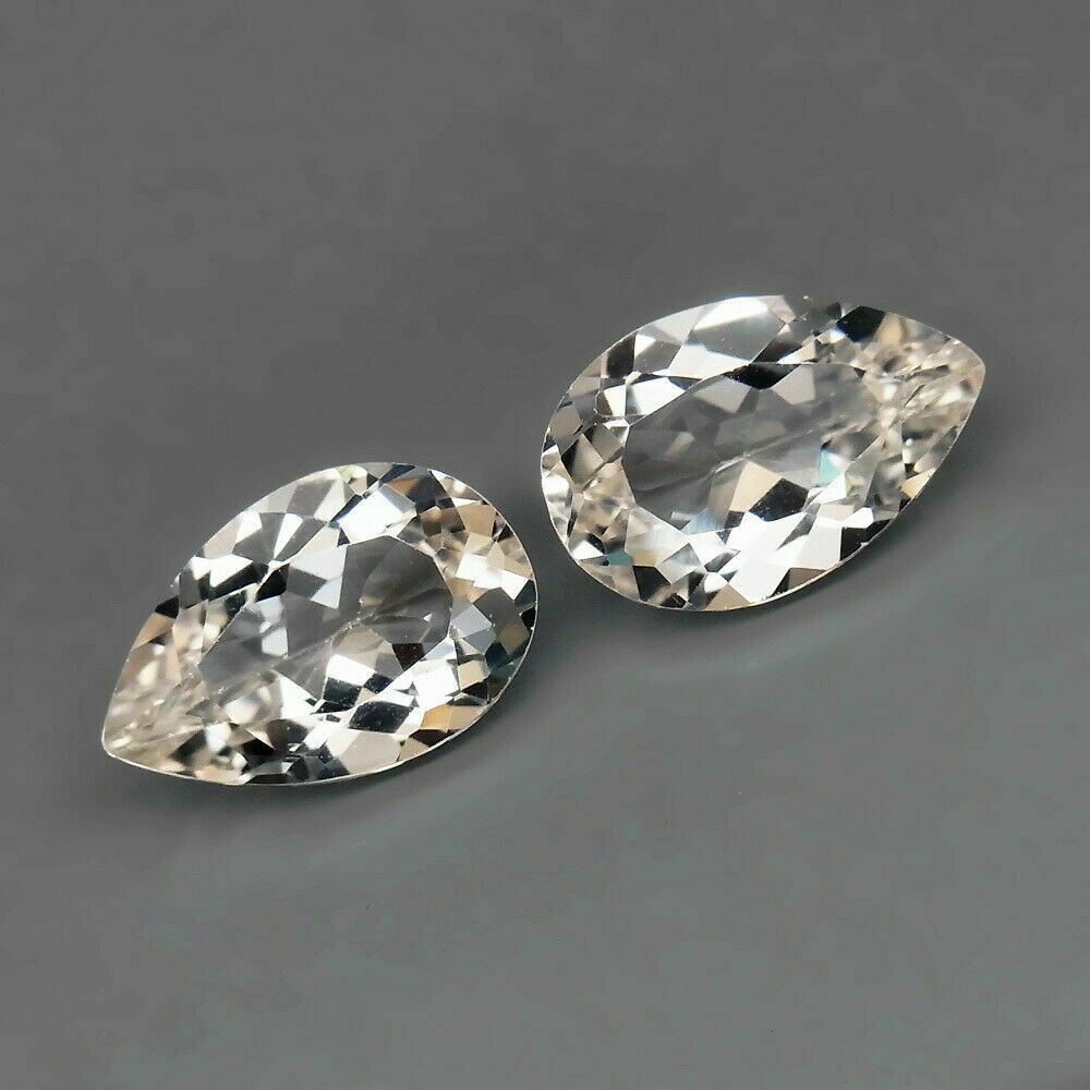 10.15 Carats PAIR Natural Light Peach/Light Brown TOPAZ for Jewelry ...
