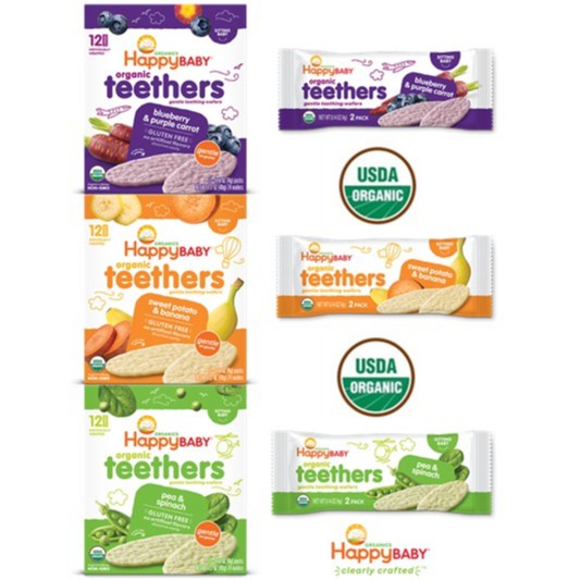Happy baby organic teethers age clearance