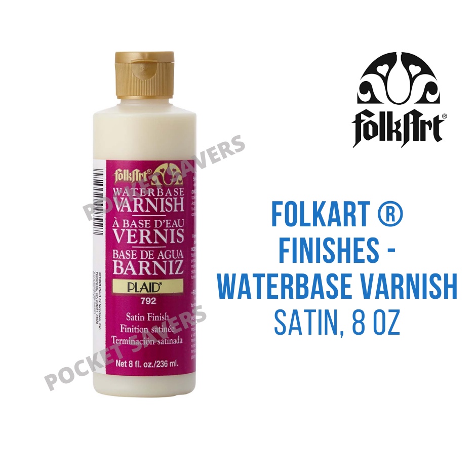 FOLKART Medium & Varnish 2 oz 8 oz (Satin, Textile, Outdoor Sealer