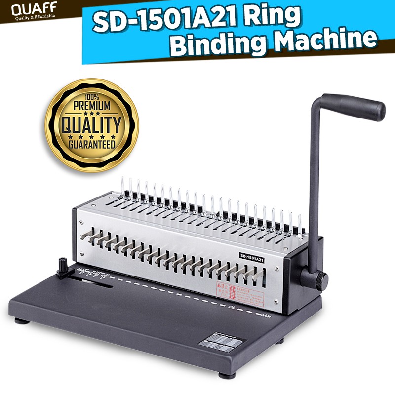 QUAFF Binding Machine A4 Ring Sd1201 Sd1501A21 Wire Td1500B10 Spiral Pd1501 (unit only