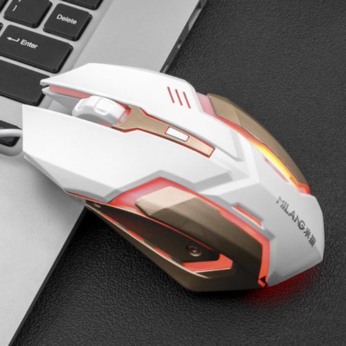 Milang M6 Polar Monster USB Optical Wired Gaming Mouse RGB Backlight