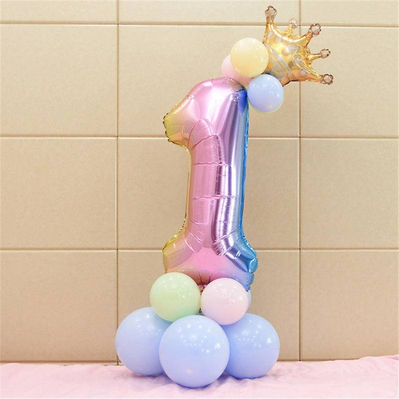 Buy 40 Inch Number Balloons Blue Number 5 Helium Foil Birthday Party...