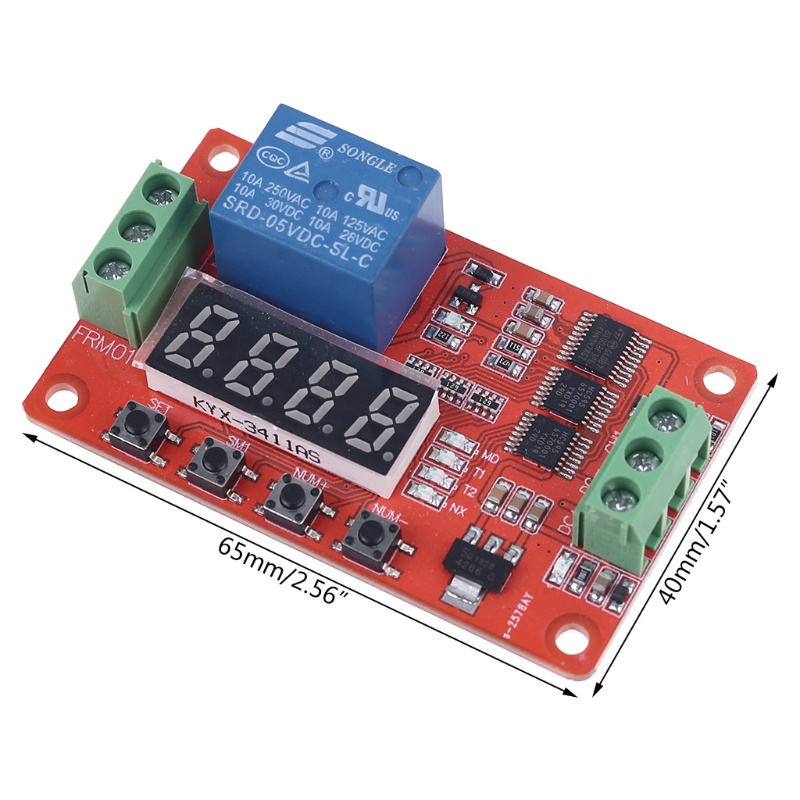 btsg FRM01 for DC 5 12 24V 1 Channel Relay Module Loop Delay Timer ...