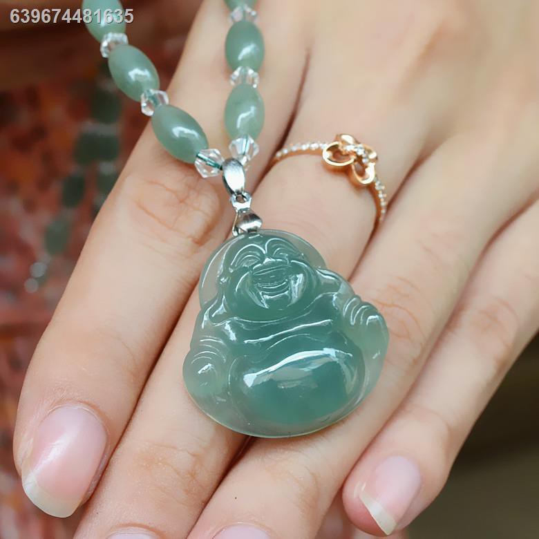 Laughing buddha deals jade pendant