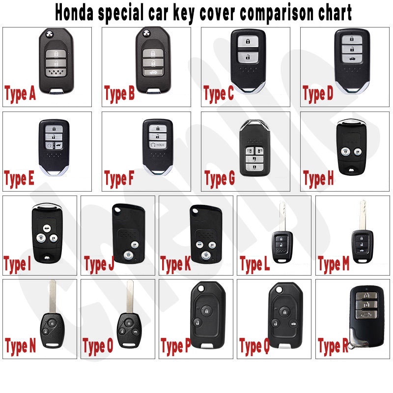 Cod high quality leather for Honda key cover Remote key case with key ...