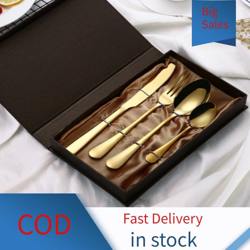 4 Pcs Cutlery Set Gift Box father’s day gift ideas with Stainless Knife