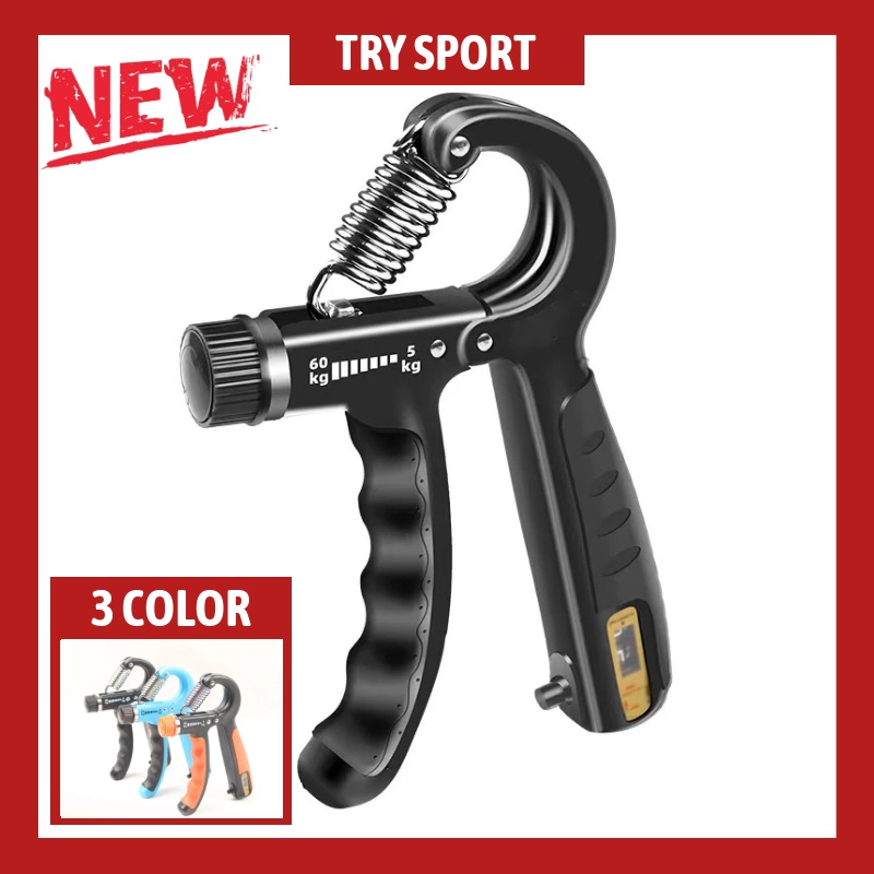 TRY Hand Grip Strengthener with Intelligent Counter Adjustable Grip ...