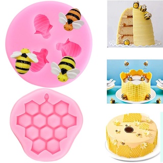1pc Bee & Crown Shaped Silicone Mold For Fondant Cake Decorating