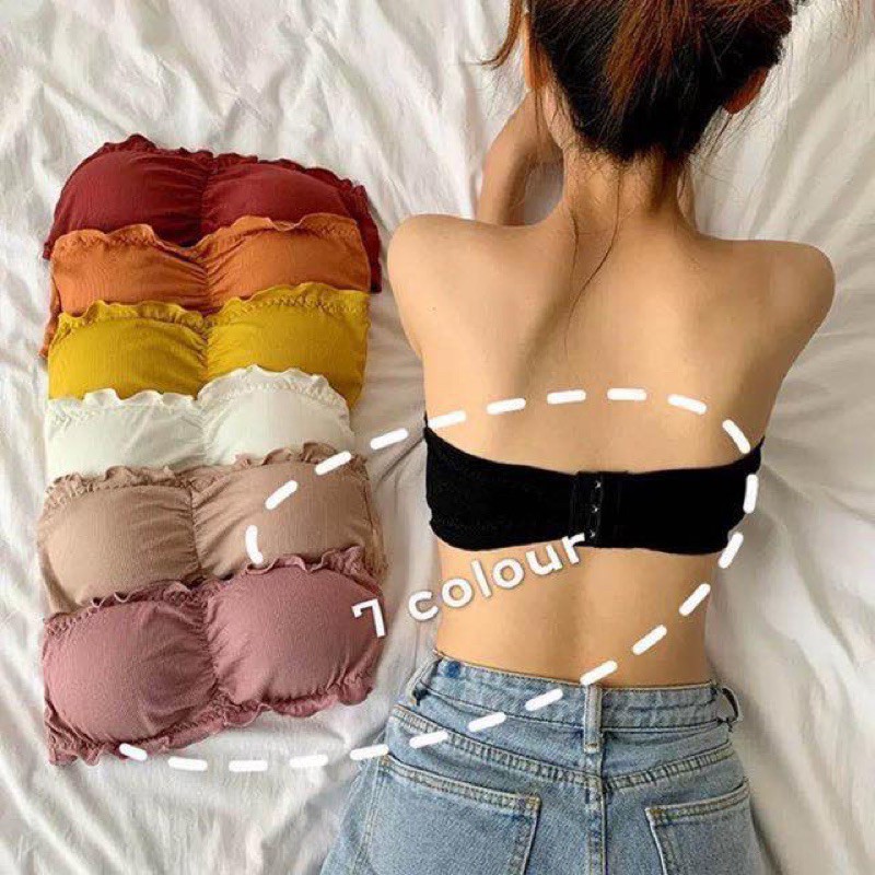 SS Bralette Strapless Tube Top Bra for Women Tops